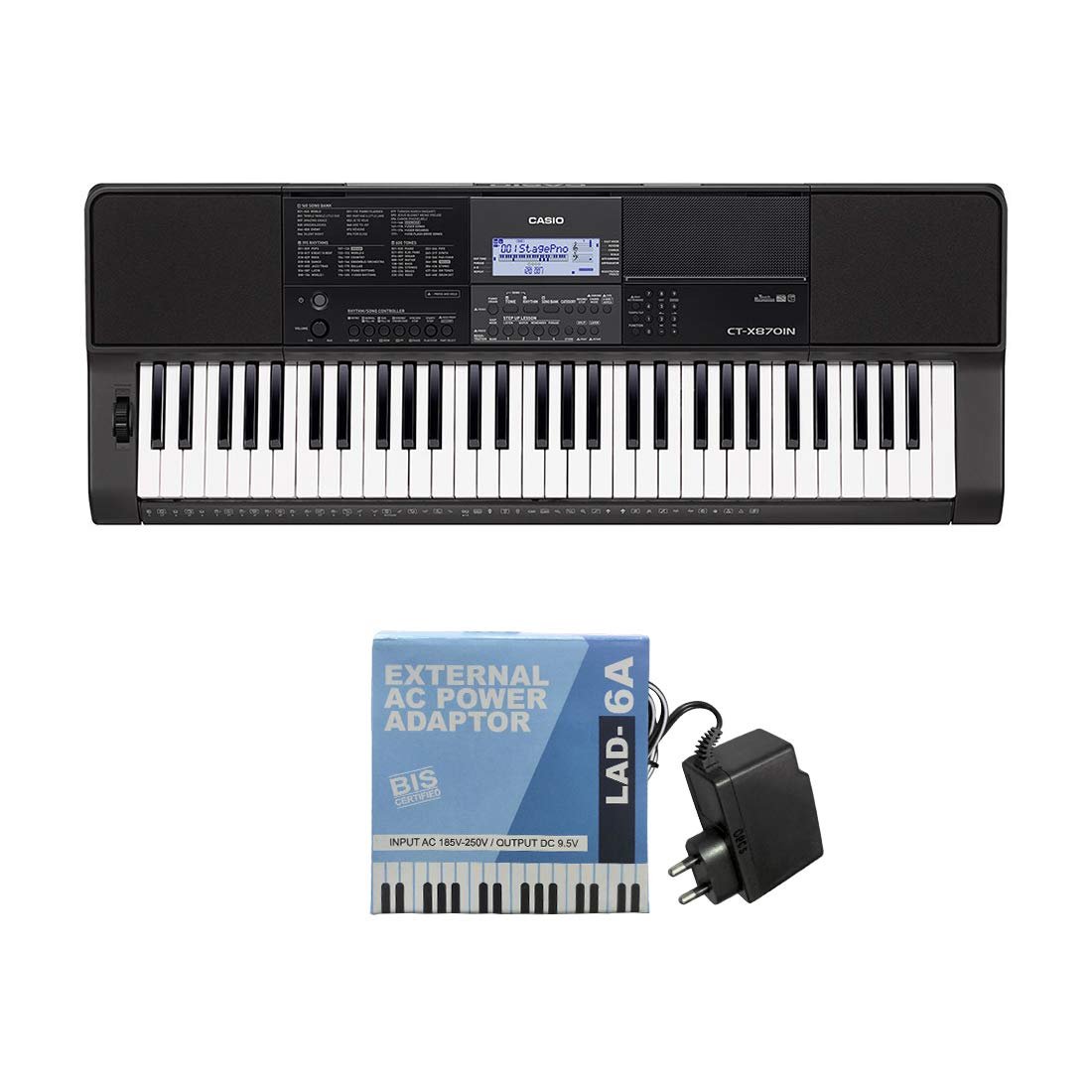 Casio CT-X870IN 61-Key Portable Keyboard, Black - Image 3
