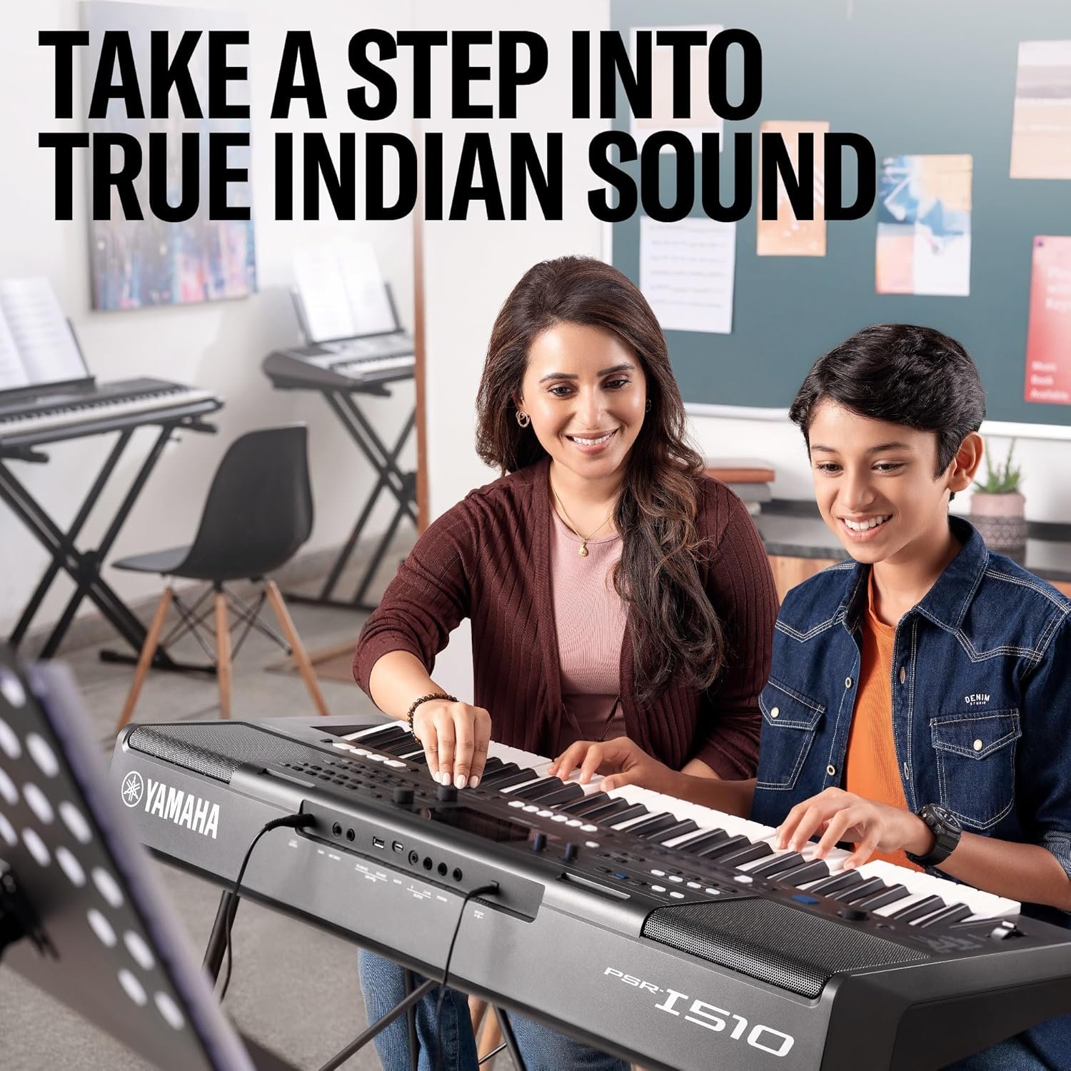 Yamaha PSR-I510 61-Key Portable Keyboard, Upgraded Version of PSR-I500, Indian & Western Tones, Enhanced Songs & Styles, Built-in Rhythms, Lesson Function, Power Adapter Included - Image 2